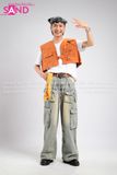 Outfit Phối Sẵn - (Quần Jean (8) phối Gile Rời Nâu)