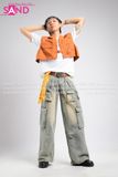 Outfit Phối Sẵn - (Quần Jean (8) phối Gile Rời Nâu)