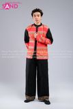 Trang Phục Dân Tộc Thổ Cẩm Hoạ Tiết Đỏ - Nam
