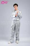 Outfit Phối Sẵn - (Áo Khoác Bạc Túi Khóa Kéo Form Cứng phối Quần Bạc Túi Hộp Form Mềm)