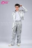 Outfit Phối Sẵn - (Áo Khoác Bạc Túi Khóa Kéo Form Cứng phối Quần Bạc Túi Hộp Form Mềm)