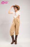 Outfit Phối Sẵn - (Quần Nắp Ngang Nâu phối Bodysuit Kem)