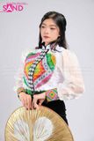 NTH0003 Trang Phục Dân Tộc Thái Nữ Trắng Tay Voan