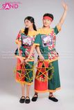 TBD0902 Bà Ba Đồng Dao Hoạ Tiết Caro Hưu Cam Xanh - Nam