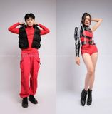 Outfit Phối Sẵn - (Quần Short Đỏ phối Áo, Cánh Tay Rời Da)