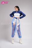 Outfit Phối Sẵn - (Quần Khoét Đáy Lưới phối Áo Burger Xanh Dương)