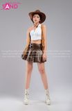 Outfit Phối Sẵn - (Set Cao Bồi Nâu Váy phối Gile Tua Râu)