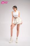Outfit Phối Sẵn - ( Áo Polo Trắng Phối Quần Váy Ngắn Xoè 2 Tầng Trắng )