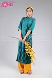 TAC0924 Áo Dài Gấm Thọ - Màu Xanh Cổ Vịt