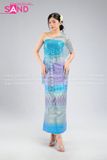 TNT0811 Trang Phục Dân Tộc Khơ Me / Thái Lan Nữ - Tím Xanh