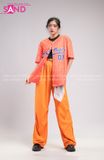 Outfit Phối Sẵn - (Quần Nắp Ngang Cam phối Bóng Chày Cam)