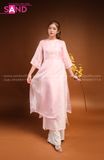 TAC0501 Áo Dài Tơ 4 Tà Voan Hồng