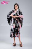 Áo Kimono Hoạ Tiết - Đen