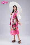 Áo Kimono Hoạ Tiết - Hồng