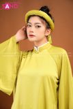 TCN0902 Cổ Phục Nguyễn Triều Nữ - Áo Tấc Vải Linen Xanh Chuối