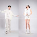 Outfit Phối Sẵn - (Quần Ống Rộng Trắng phối Áo Sơmi Tay Lửng)