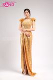  VDD0301 Váy Dạ Hội Dài Đính Đá Vàng 