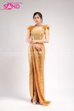 VDD0301 Váy Dạ Hội Dài Đính Đá Vàng