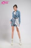 Outfit Phối Sẵn - (Quần Short Jean phối Khoác Crop Jean)