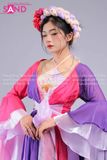 TYD0705 Set Tứ Thân Tấm Cám Thiết Kế Hoạ Tiết Hoa Tay Lơi - Đỏ Tím
