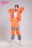 Outfit Phối Sẵn - (Quần Jogger Phản Quang Cam phối Áo Khoác Phản Quang)