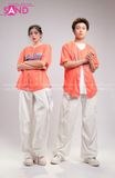 Outfit Phối Sẵn - (Quần Nắp Ngang Trắng phối Bóng Chày Cam)