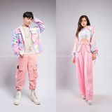 Outfit Phối Sẵn - (Quần Ống Loe Hồng phối Cutout Hồng Ánh Kim)