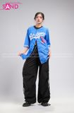 Outfit Phối Sẵn - (Quần Nắp Ngang Đen phối Áo Bóng Chày Xanh)