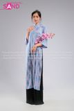 TAC0709 Áo Dài Gấm Thọ - Màu Tím Xanh