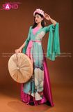 TTL0805 Tứ Thân Liền Sen Xanh Hồng Tay Lơi