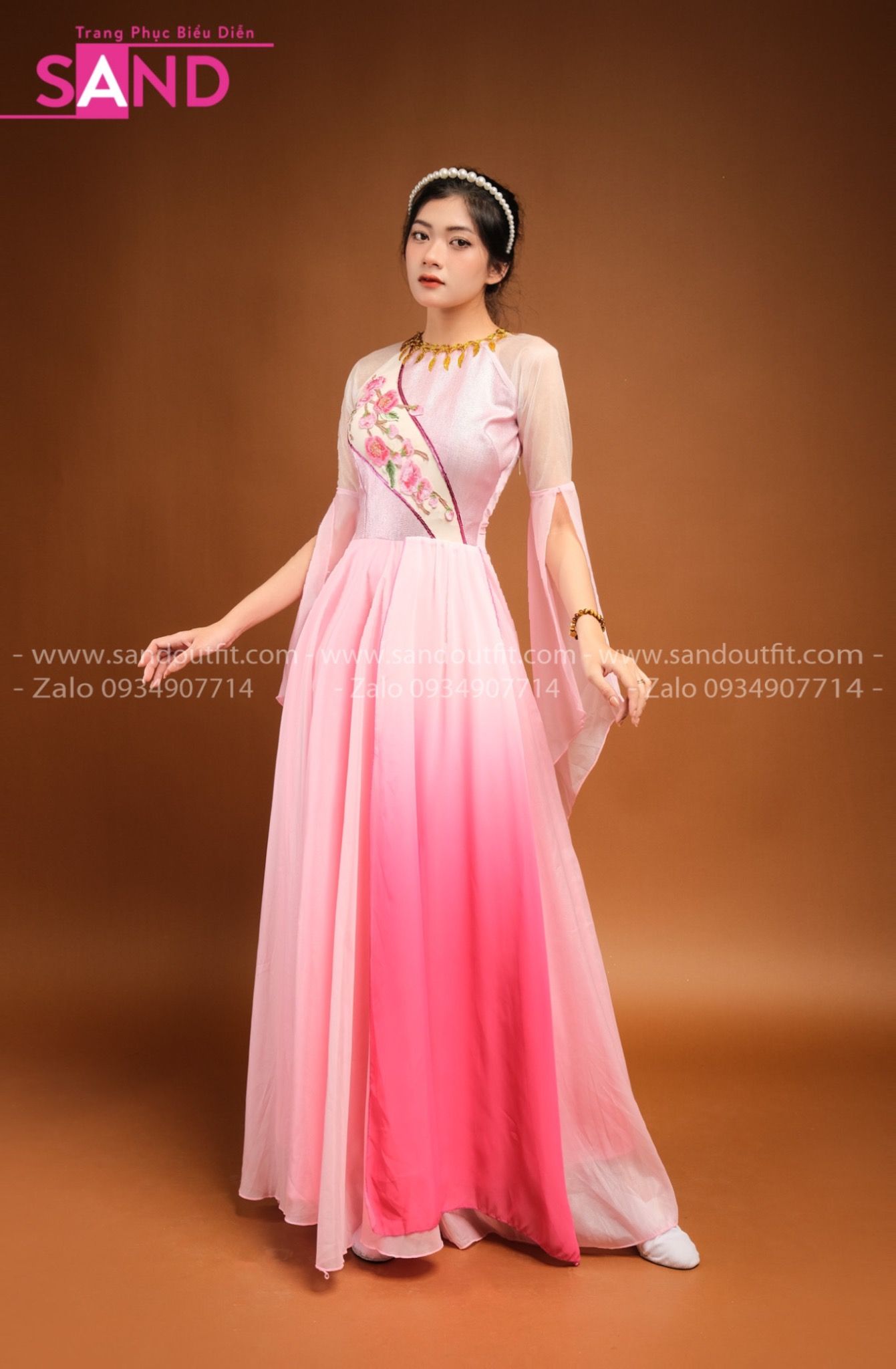  TMM0501 Váy Múa Hồng Loang 