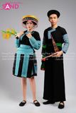 NHM0113 Trang Phục Dân Tộc H'Mông Nguyên Bản Hoạ Tiết Xanh - Nam