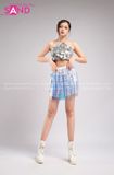 Outfit Phối Sẵn - (Váy Kim Sa Màu Phối Yếm Kim Sa Bạc)