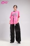 Outfit Phối Sẵn - (Quần Nắp Ngang Đen phối Bóng Chày Sọc Hồng)