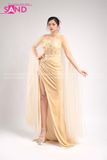 VDD1105 Váy Dạ Hội Nude Dài Đính Đá Voan