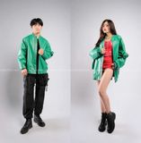 Outfit Phối Sẵn - (Quần Swat Cao Cấp phối Áo Khoác Da Xanh Lá)