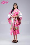 Áo Kimono Hoạ Tiết - Hồng