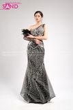 VDD0102 Váy Dạ Hội Dài Đính Đá Đen