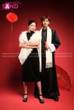 TNQ0102 Áo Dài Thượng Hải Nam Đen