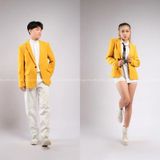 Outfit Phối Sẵn - (Quần Short Trắng phối Vest Xanh Vàng)