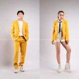 Outfit Phối Sẵn - (Quần Short Trắng phối Vest Xanh Vàng)