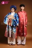 TCB0803 Nhật Bình Cổ Phục Việt Màu Xanh Dương - Nữ