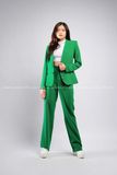 Outfit Phối Sẵn - (Set Vest Quần Ống Suông Xanh Lá Đậm Nữ)