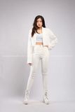 Outfit Phối Sẵn - (Quần legging Trắng phối Vest Trắng)