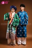 TCB0901 Nhật Bình Cổ Phục Việt Màu Xanh Lá - Nữ