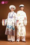 TCB0003 Nhật Bình Cổ Phục Việt Màu Trắng - Nữ