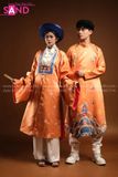 TCB0602 Nhật Bình Cổ Phục Việt Màu Cam - Nữ