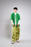 Outfit Phối Sẵn - (HQR0901 Quần Jogger Thụng Ống Rộng Túi Hộp Xanh Lá phối HAB0901 Áo Bóng Chày Xanh Lá Trơn)