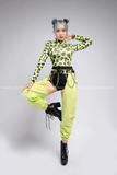 Outfit Phối Sẵn - (Quần Khoét Đáy phối Bodysuit Họa Tiết Xanh Da Beo)
