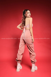 Outfit Phối Sẵn - (Quần Hồng Túi Hộp phối Áo Hở Lưng Ngọc Trai)